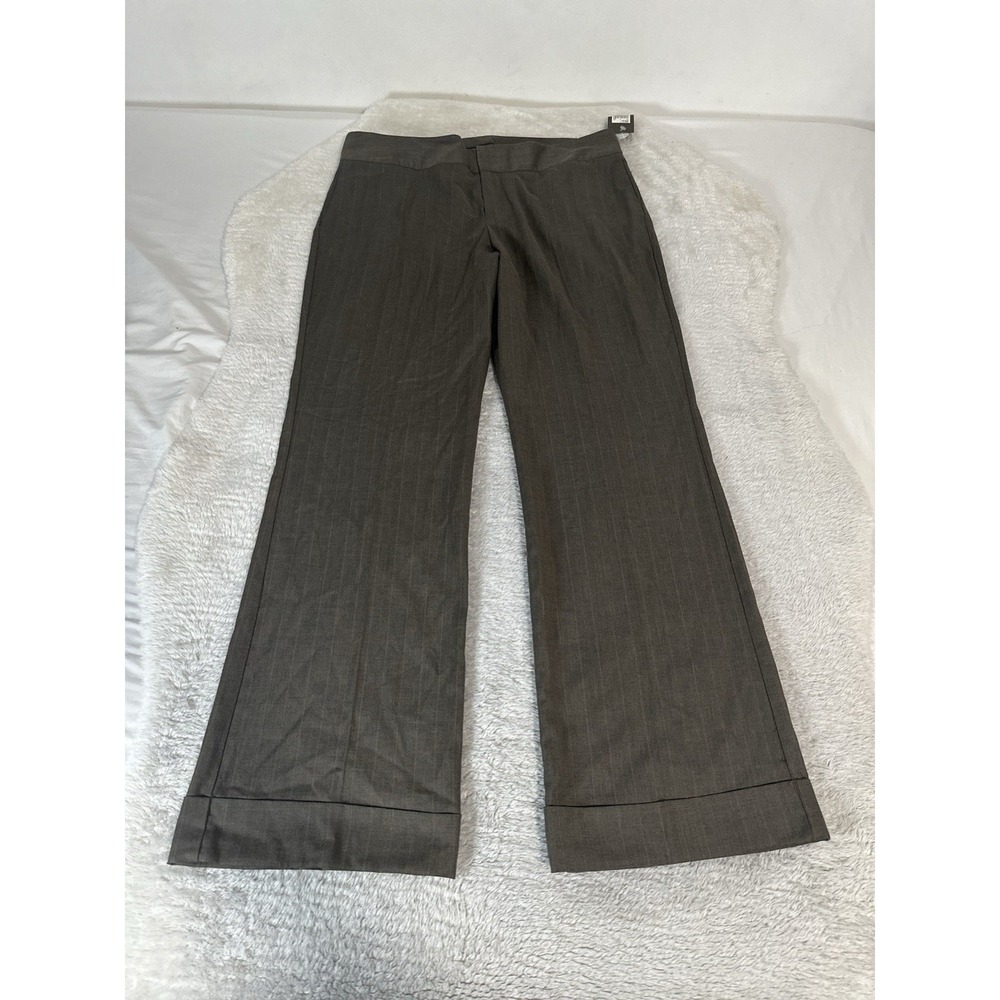 New Merona Womens High Waist Cuffed Brown Dress Pants Size‎ 16 Poly Wool Blend
